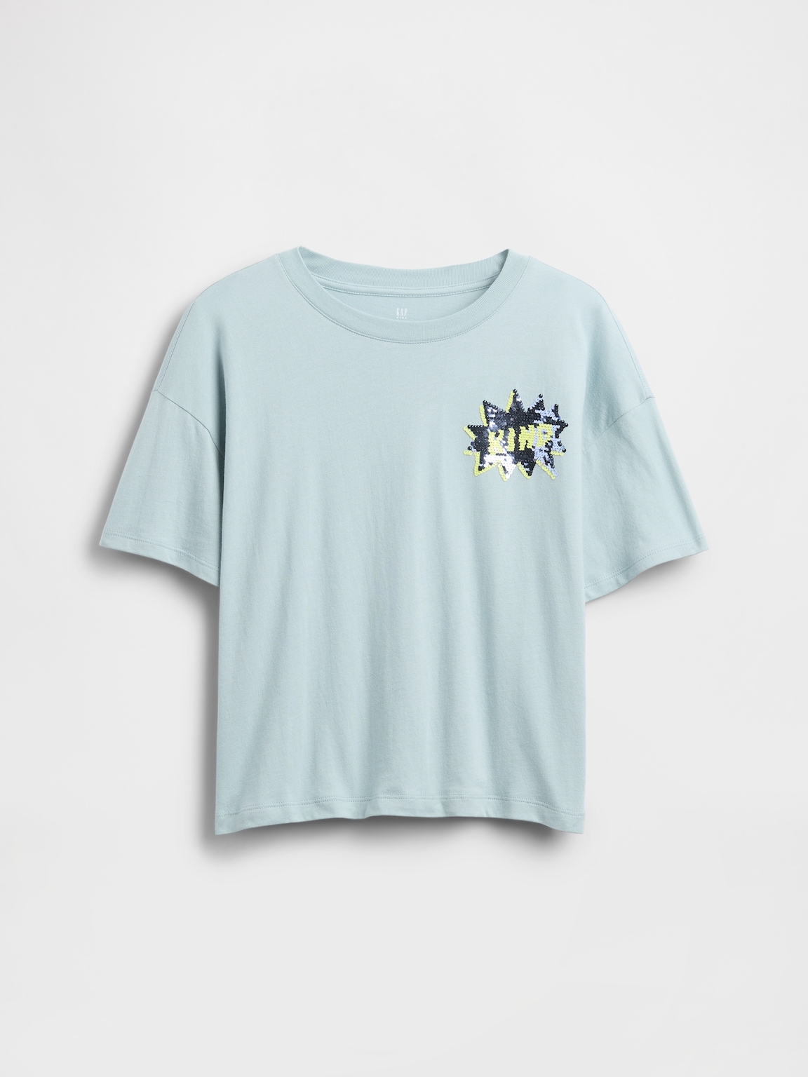 Kids Oversized Flippy Sequin Graphic T-Shirt