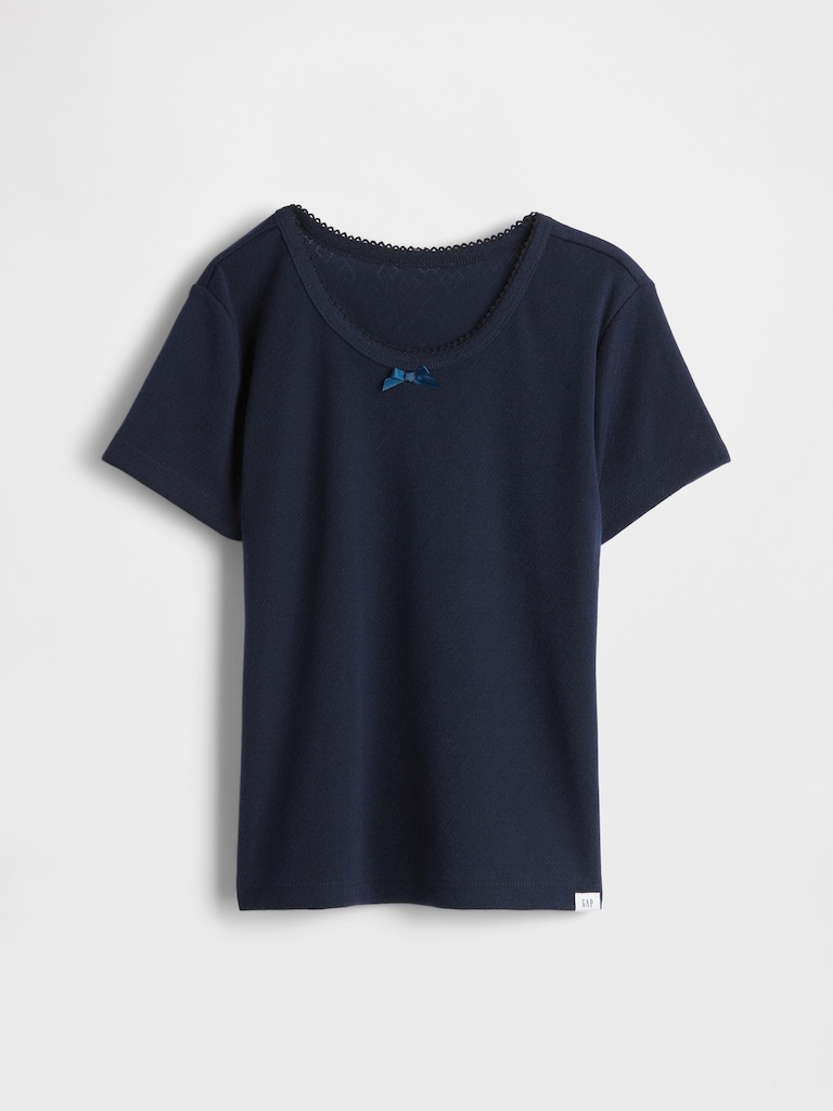 Kids Recycled Pointelle PJ T-Shirt