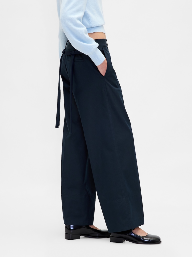 Gap × Sandy Liang Mid Rise Bow-Back Khakis