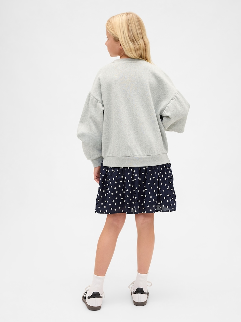 Kids VintageSoft Pleated Sweatshirt Dress