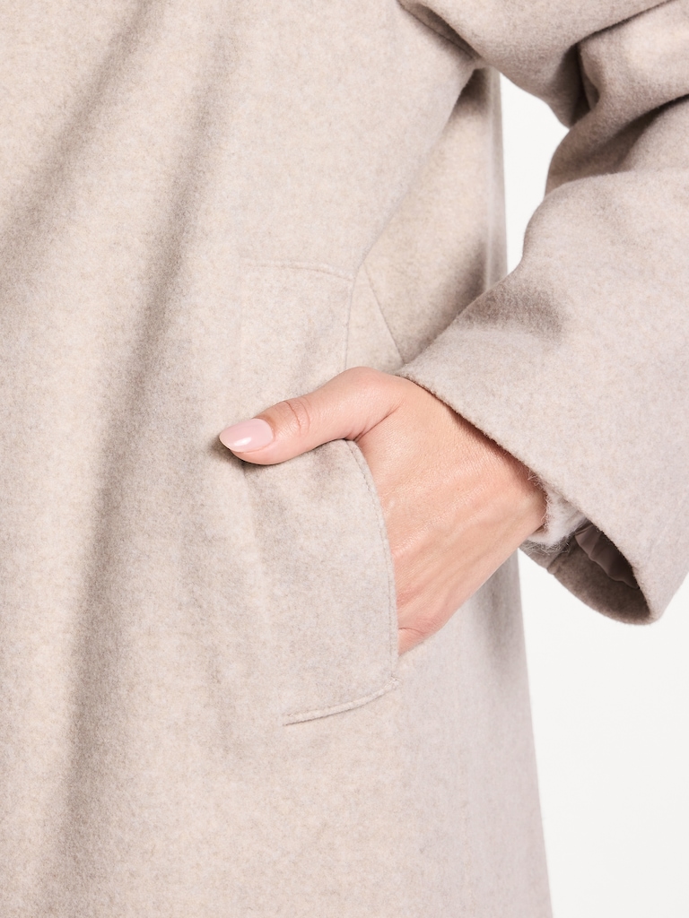 Relaxed Button-Front Mac Coat