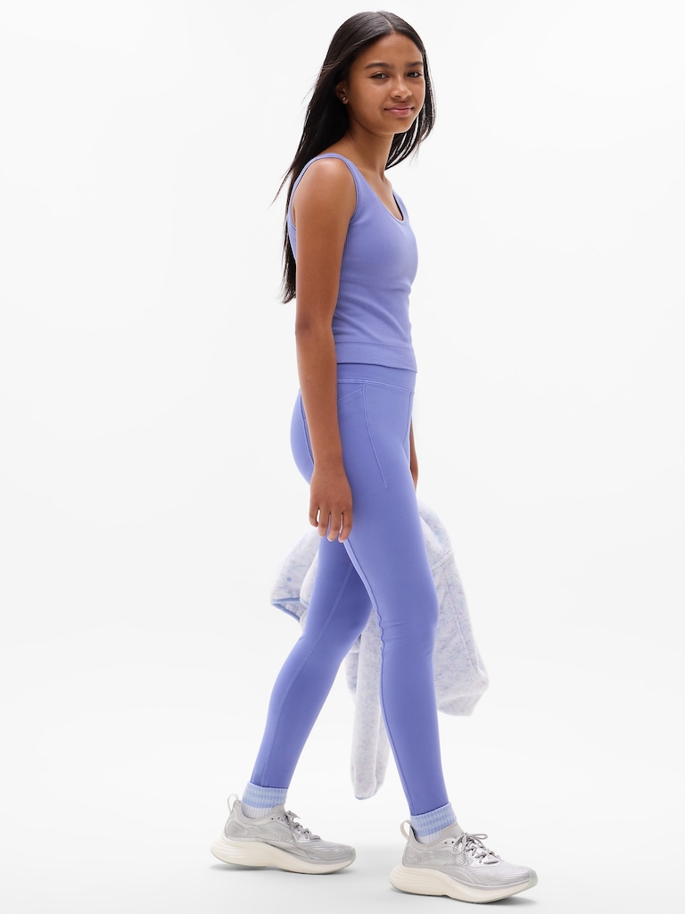 Athleta Girl Rise Above Rib Crop Tank