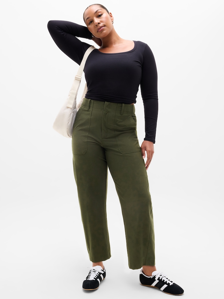 Skyline High Rise Barrel Leg Pant