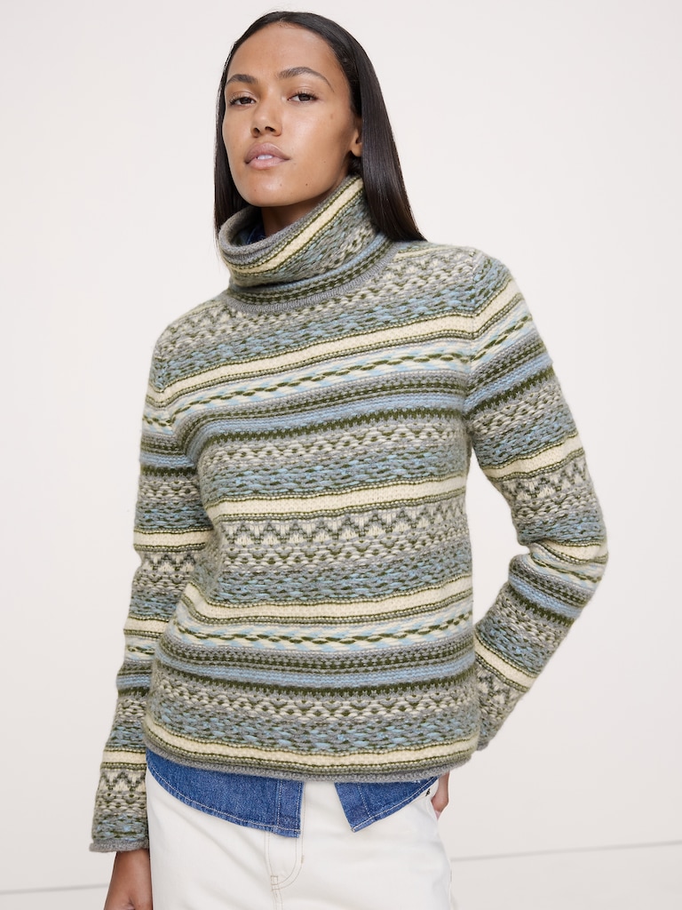 Merino-Cashmere Fair Isle Sweater