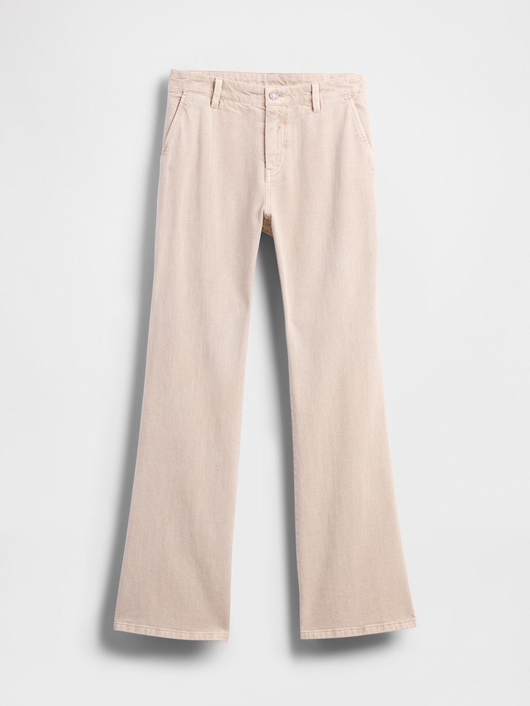 Low Rise Flare Khakis