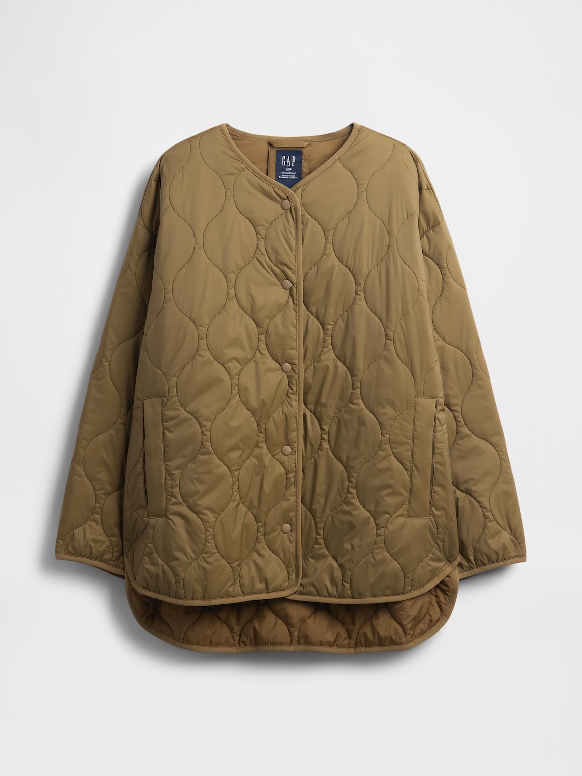 Recycled Lightweight Oversized Quilted Liner Jacket