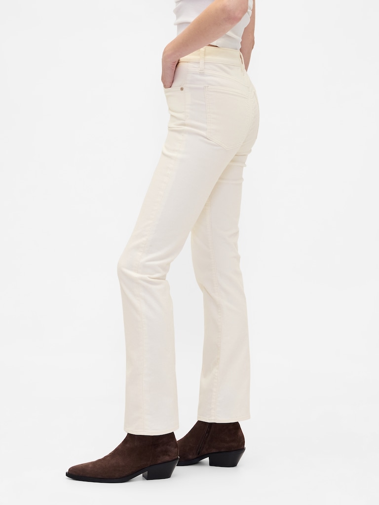High Rise Corduroy '90s Slim Straight Pants
