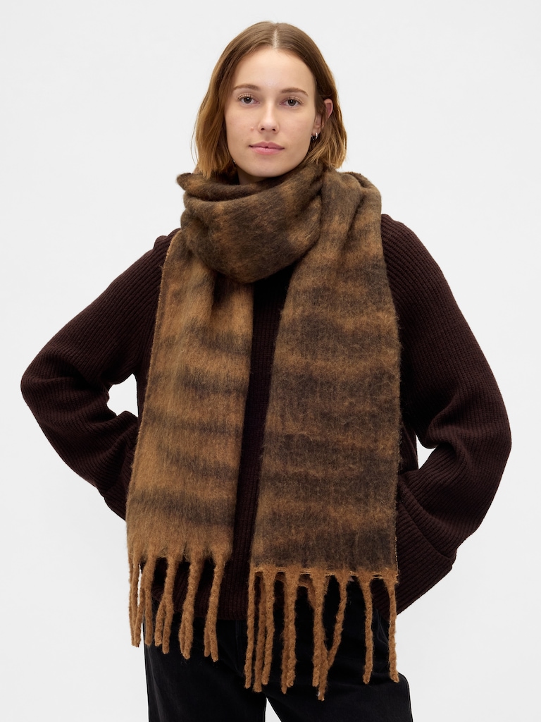 Brushed Fringe Scarf