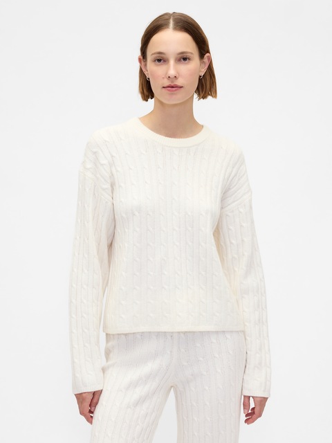 GAP Women's Cashsoft Cable Crewneck Sweater GAP Women's Cashsoft Cable Crewneck Sweater