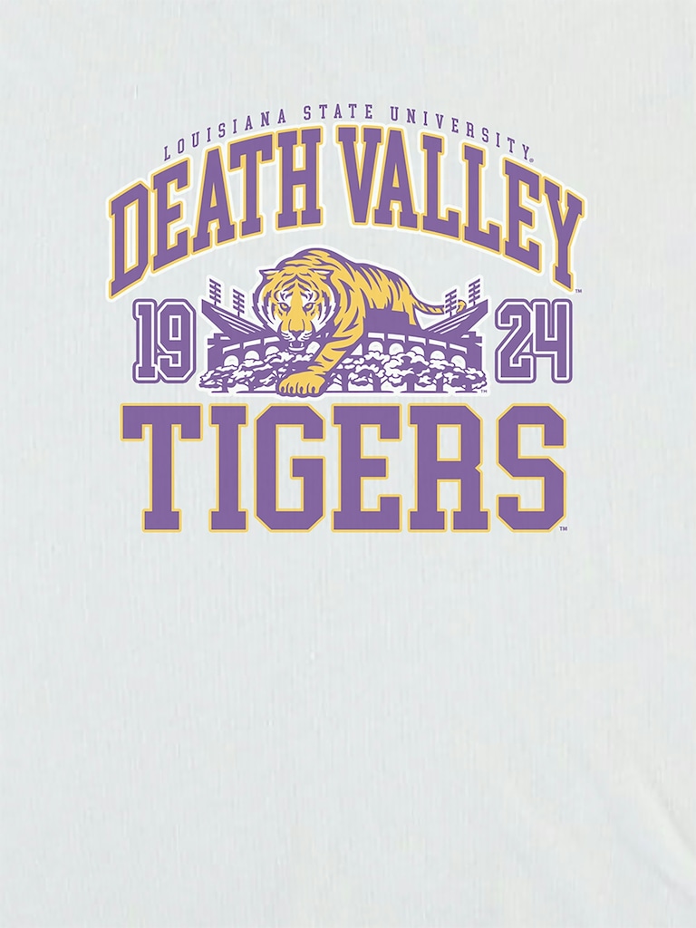 LSU Death Valley Tigers Crop T-Shirt