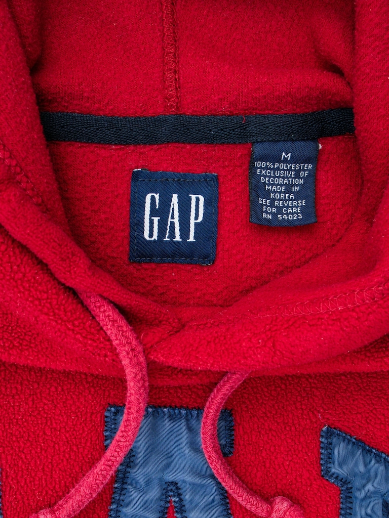 90s GapVintage Mens Logo Hoodie M