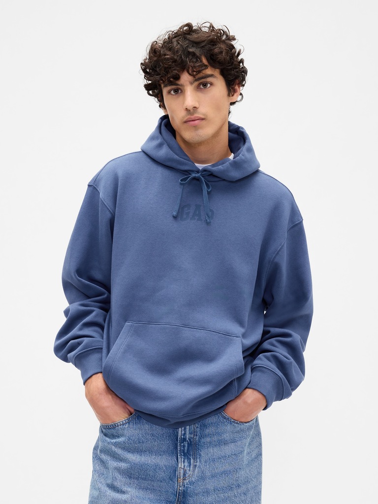 Oversized Gap Mini-Logo Hoodie