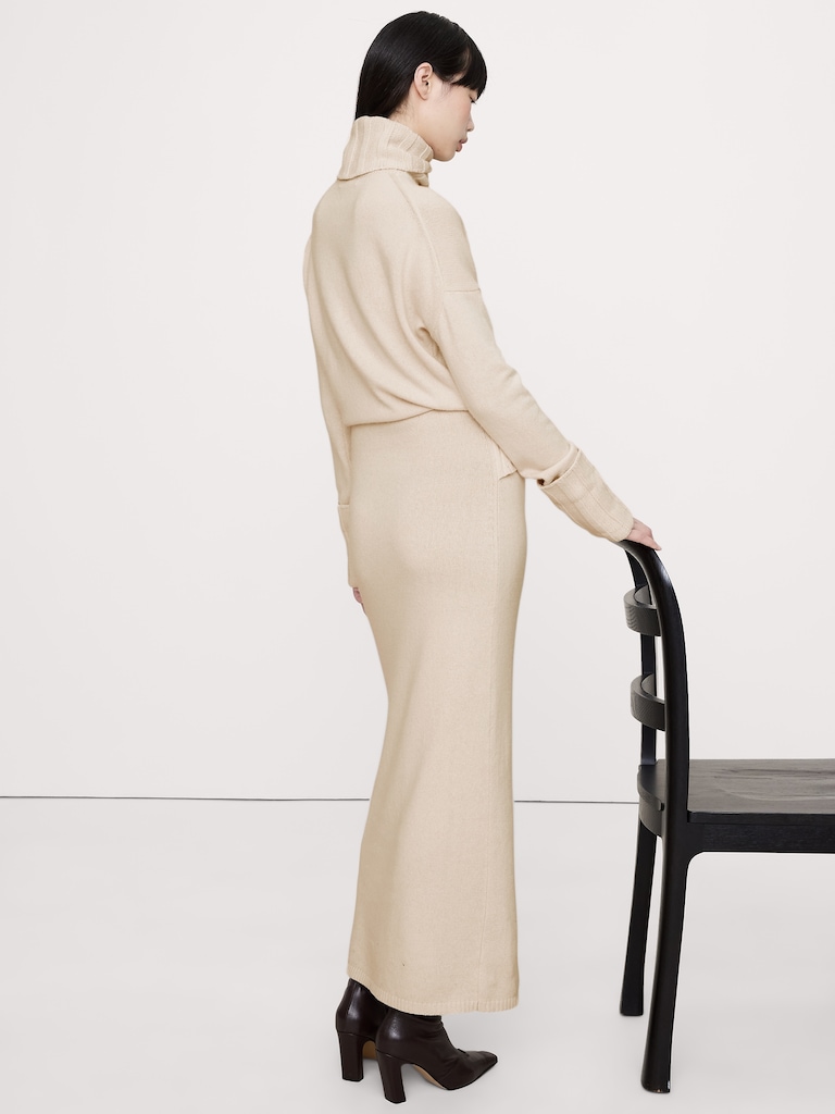 Merino-Cotton Maxi Sweater Dress