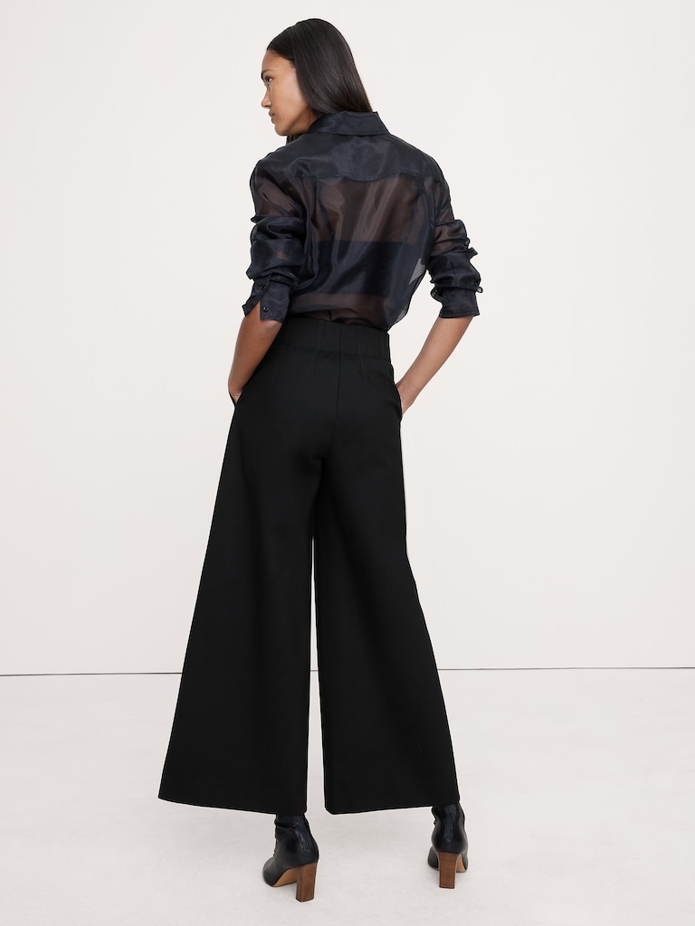 Wide-Leg Crop Everywhere Ponte Pant