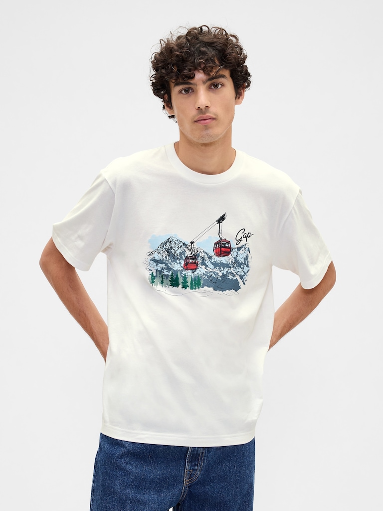 Relaxed Gap Graphic T-Shirt