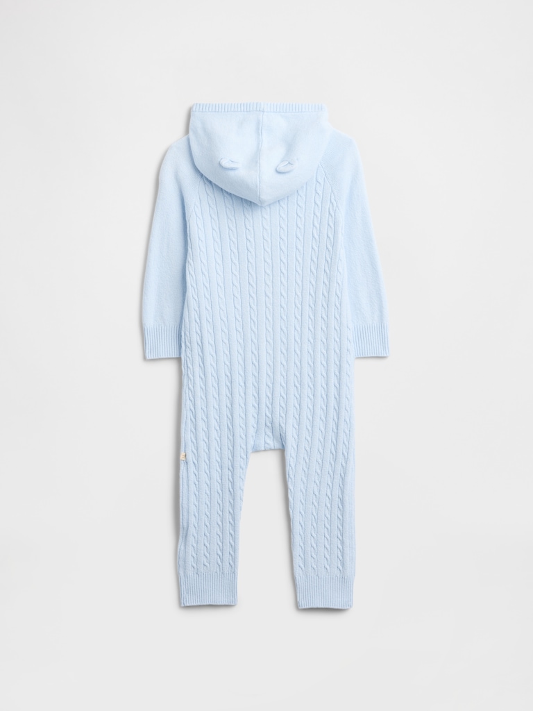 Baby CashSoft Cable-Knit One-Piece