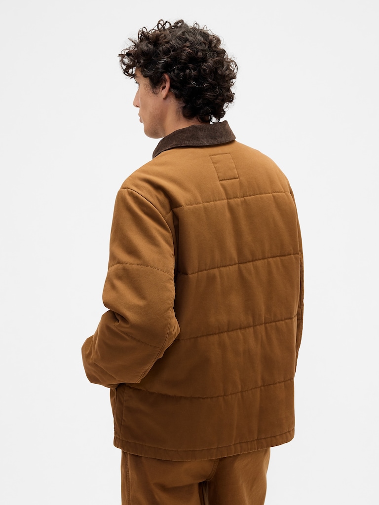 Relaxed Quilted Canvas Utility Jacket