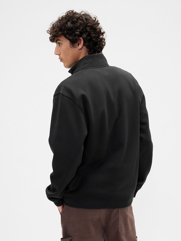Relaxed Gap Logo Quarter-Zip Sweatshirt