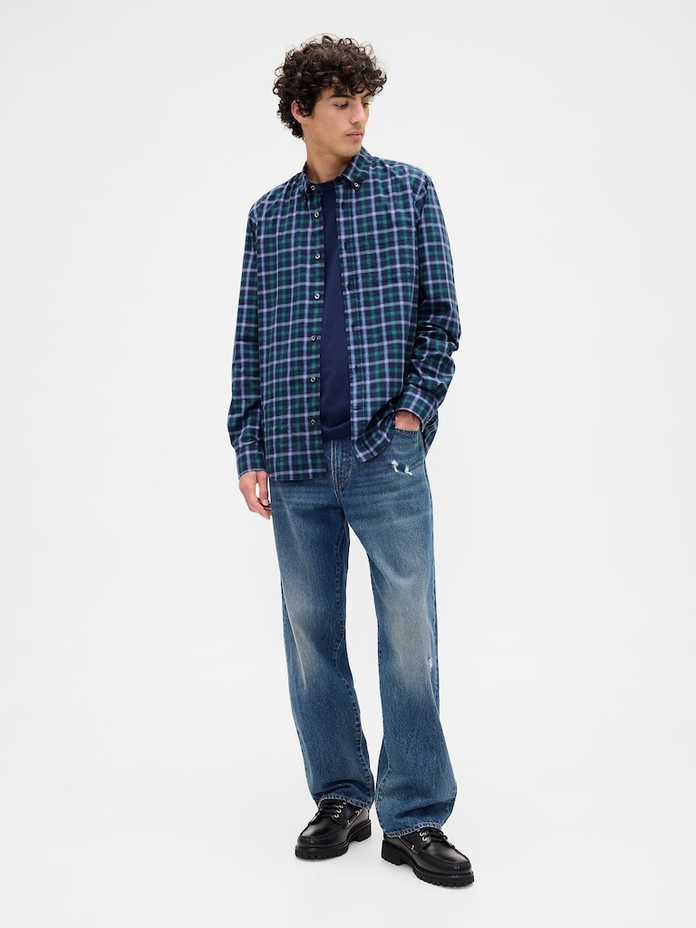 Stretch Poplin Shirt in Standard Fit