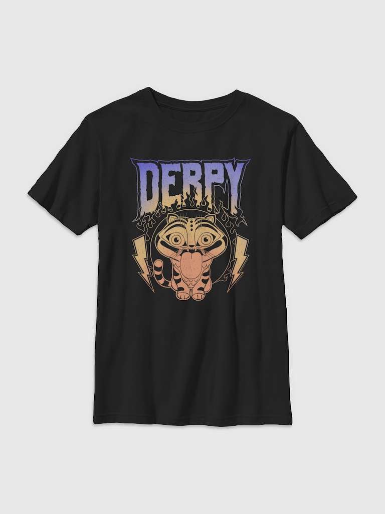 K-Pop Demon Hunters Derpy Metal Graphic T-Shirt for Kids