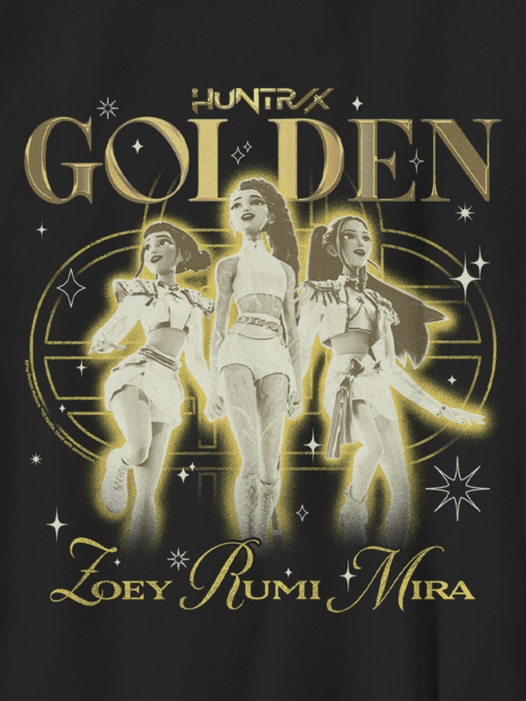 K-Pop Demon Hunters Huntrix Golden Trio Graphic T-Shirt for Kids