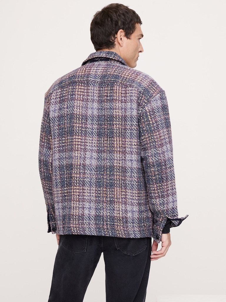 Relaxed-Fit Plaid Garage Jacket