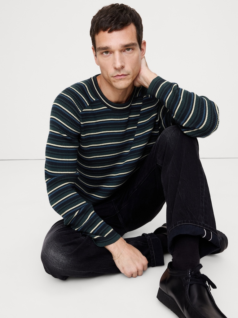 Slim Merino Ribbed Sweater