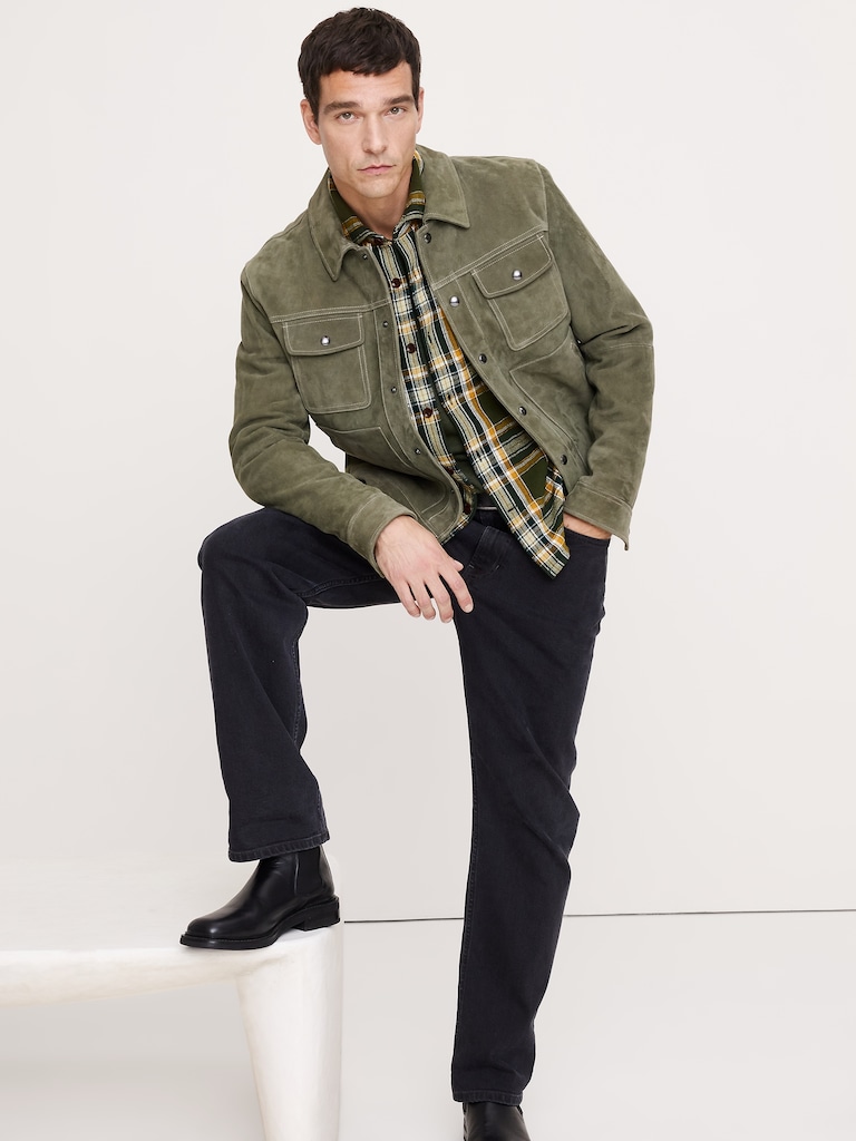 Relaxed-Fit Textured Flannel Overshirt