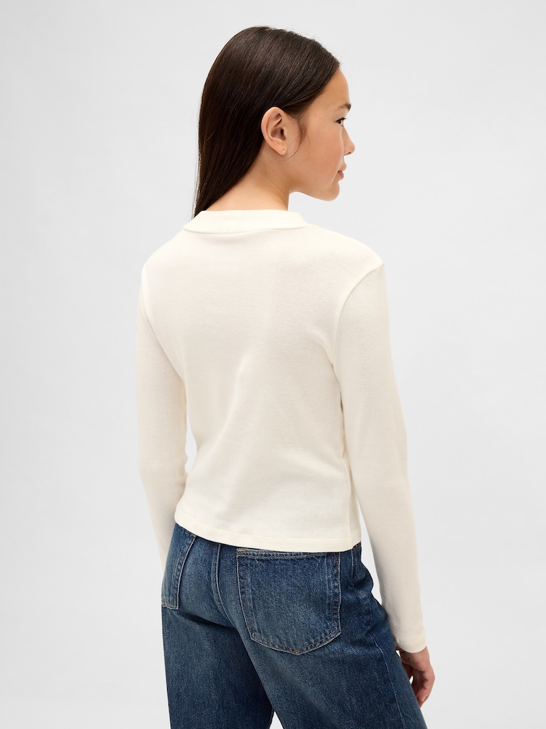Kids Rib Mockneck T-Shirt