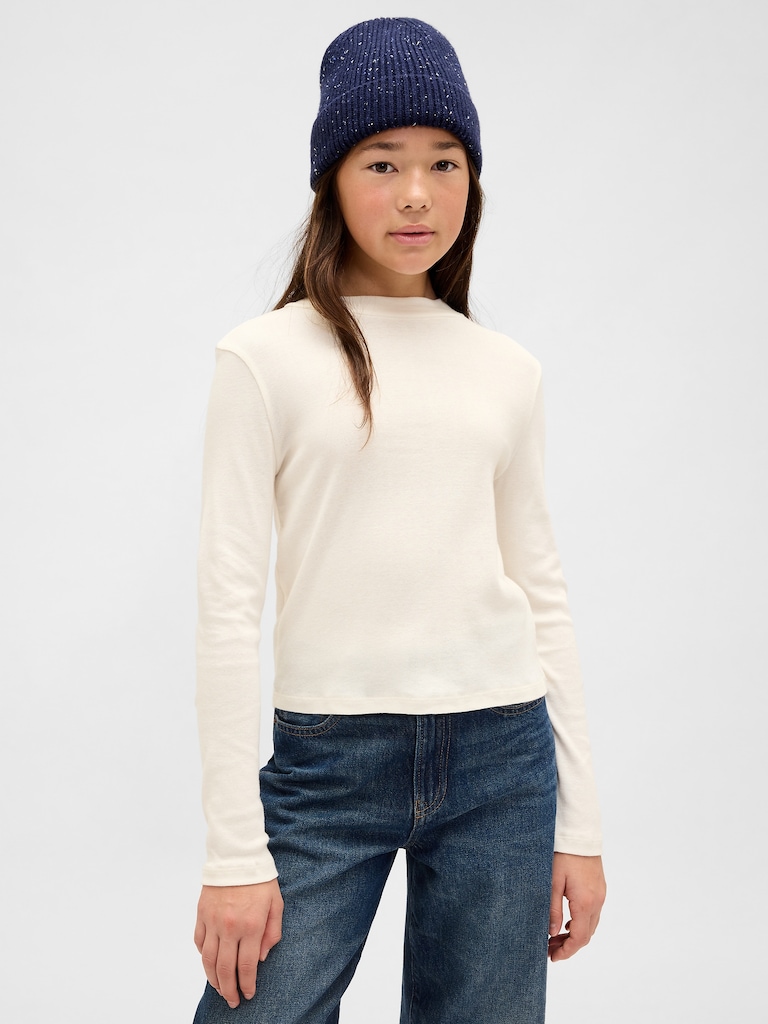 Kids Rib Mockneck T-Shirt