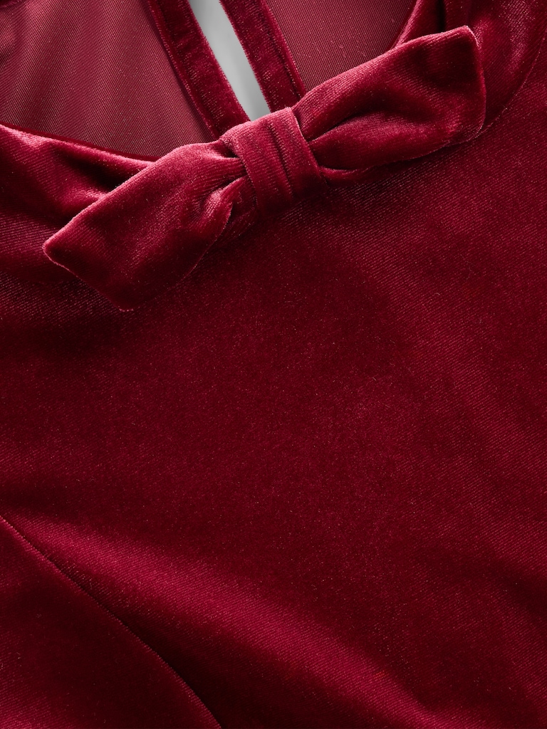 Kids Velvet Bow Dress