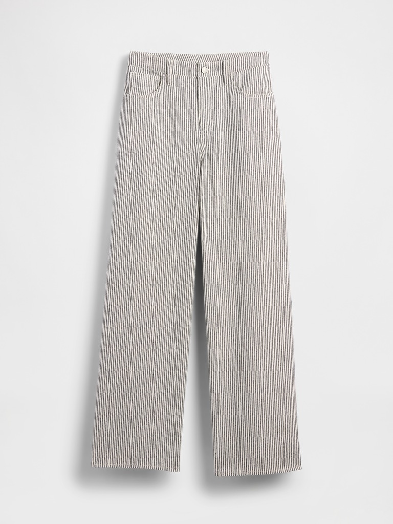 Linen-Cotton Wide-Leg Pants
