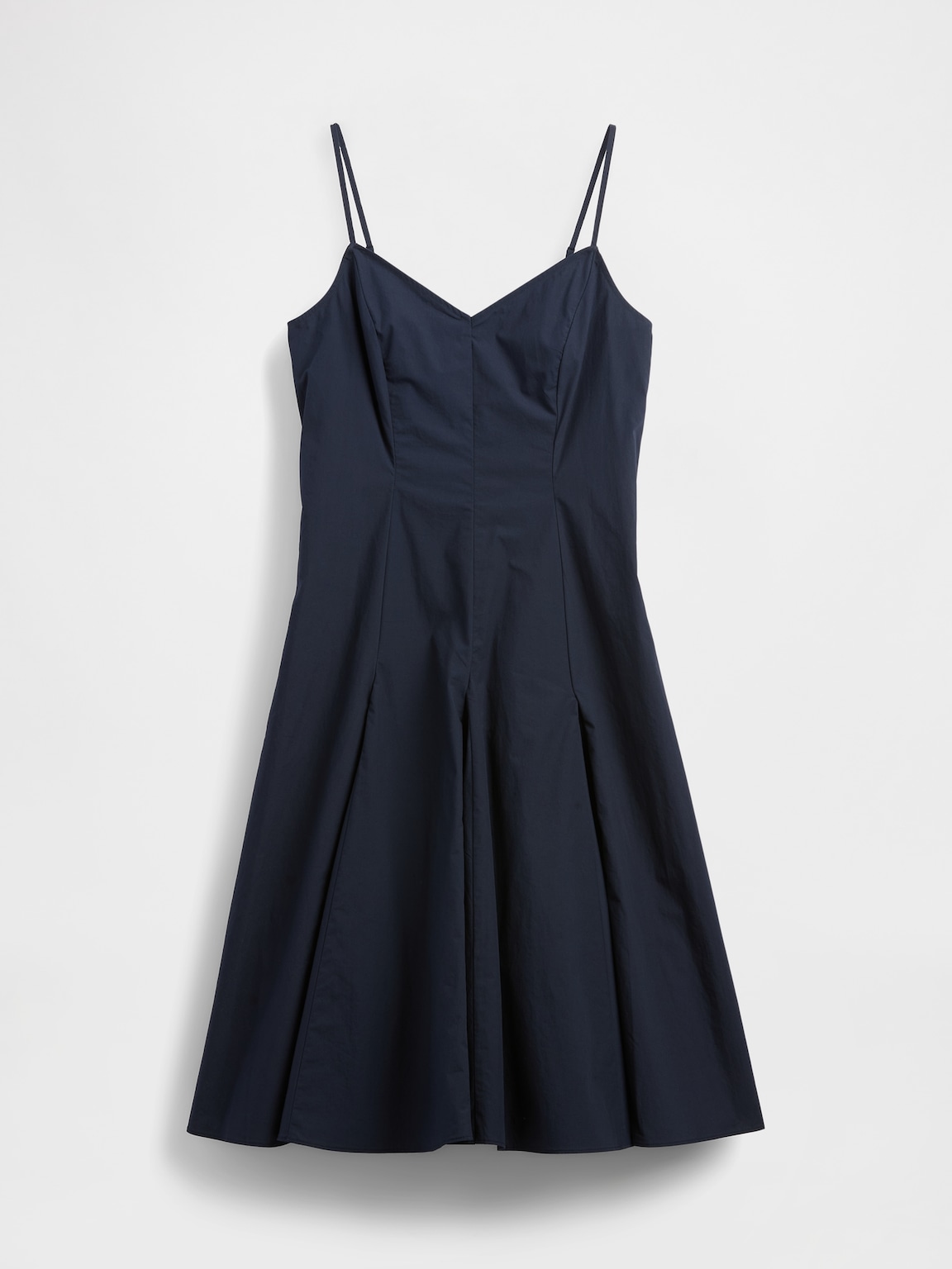 Seamed V-Neck Midi Dress