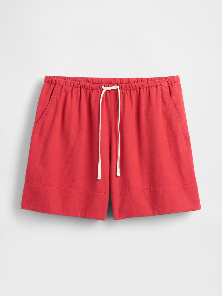 Linen-Blend Easy Shorts