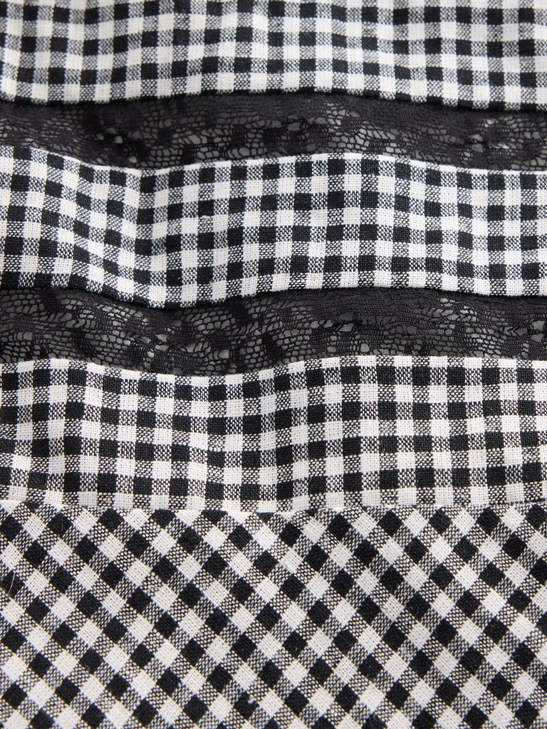 Linen-Blend Lace Inset Maxi Dress