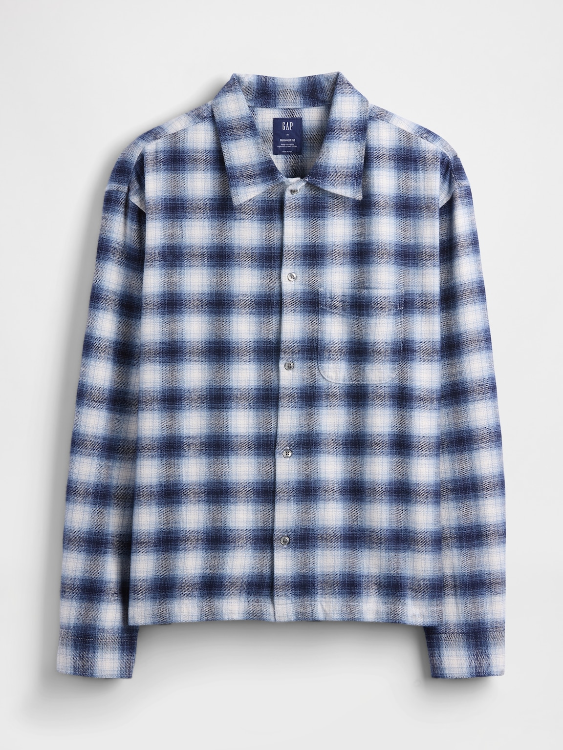 Organic Cotton Relaxed Flannel Shirt