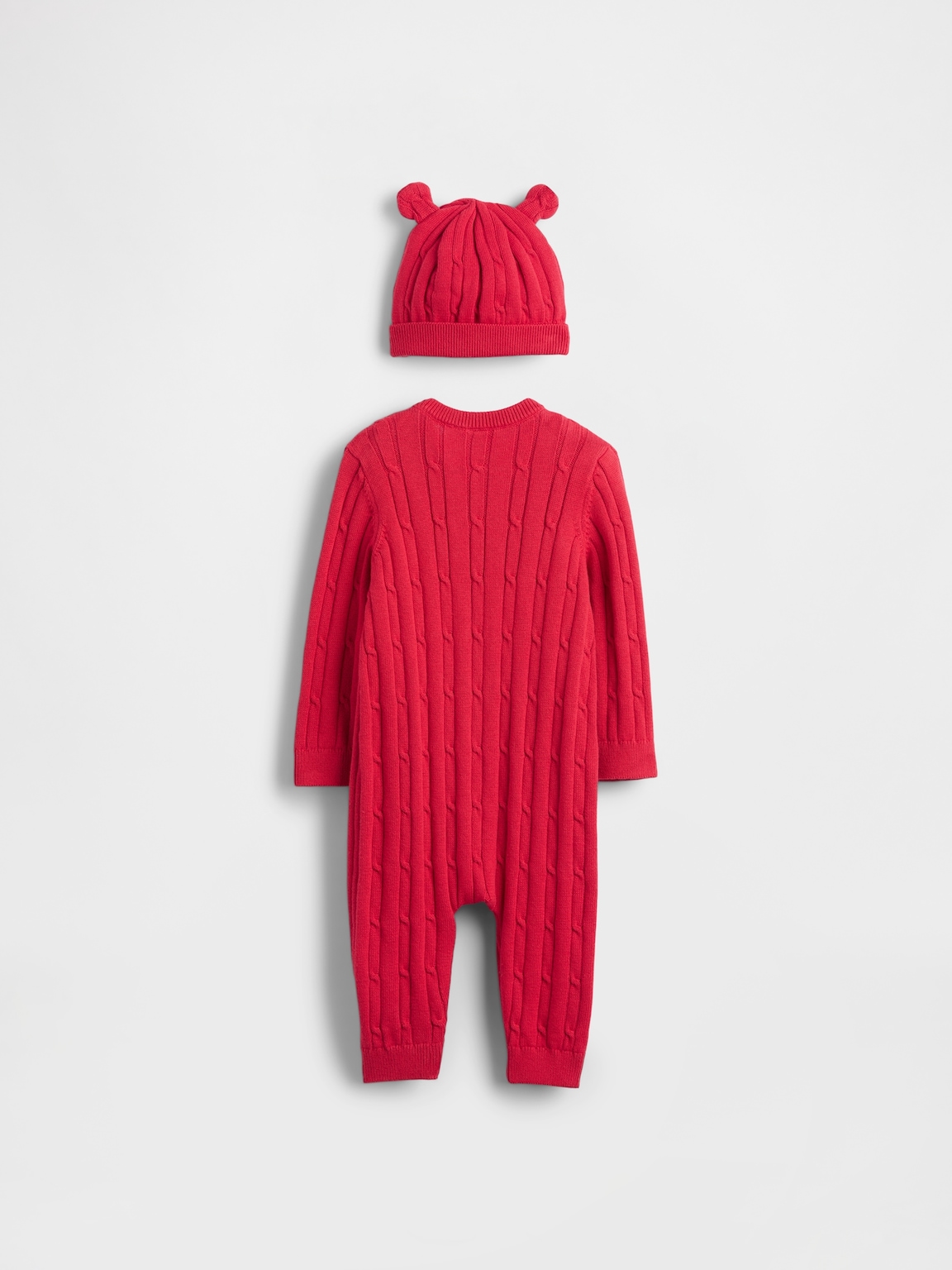 Baby Cable-Knit One-Piece Outfit Set