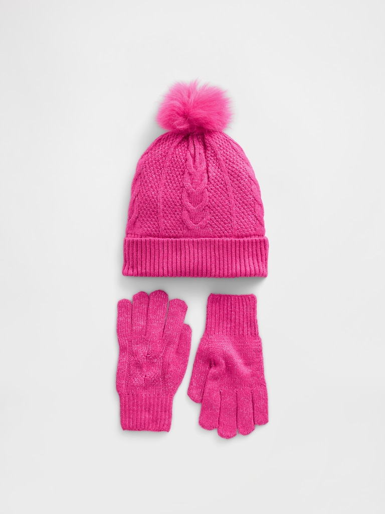 Kids Cable-Knit Cozy Set
