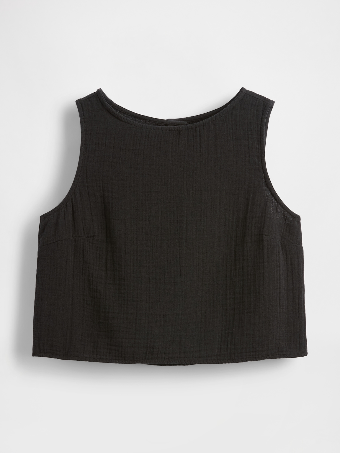 Cotton Gauze Crop Shell Top