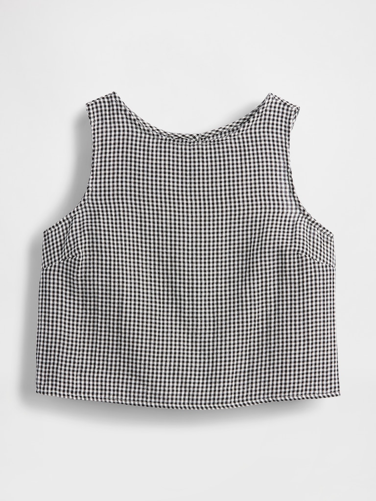 Cotton Gauze Crop Shell Top