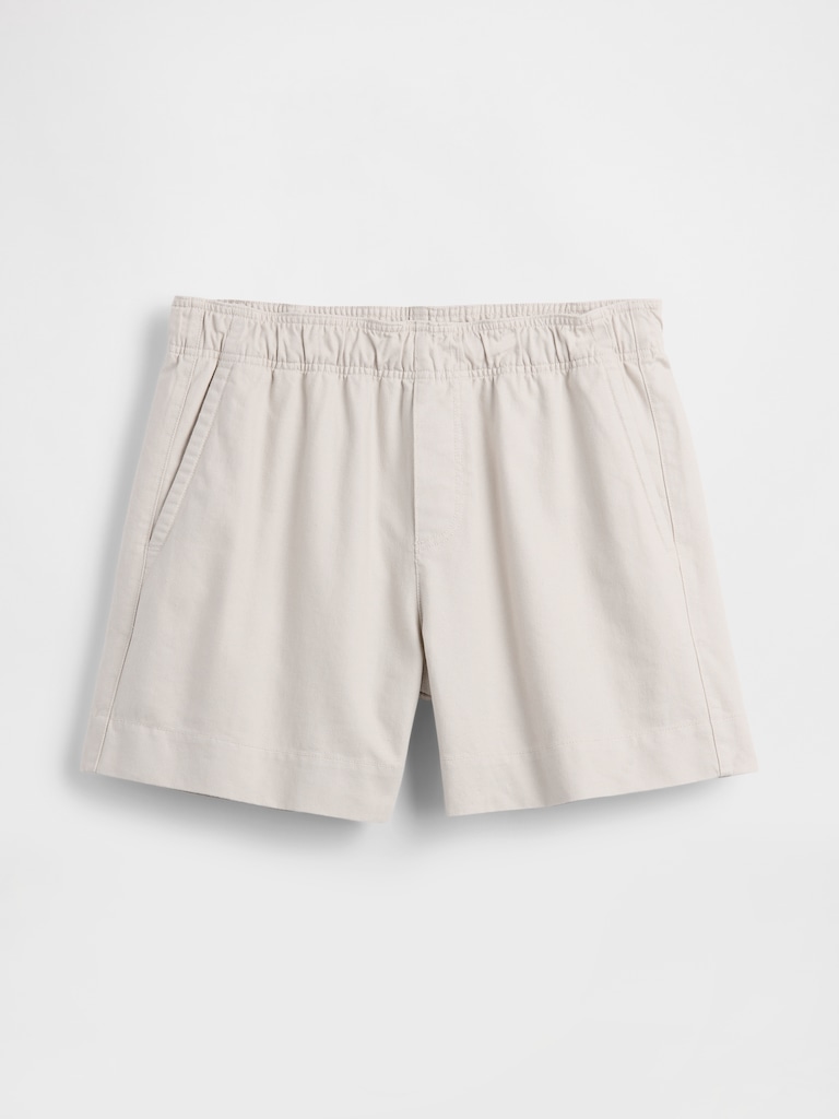 5.5" Linen-Blend Relaxed Shorts