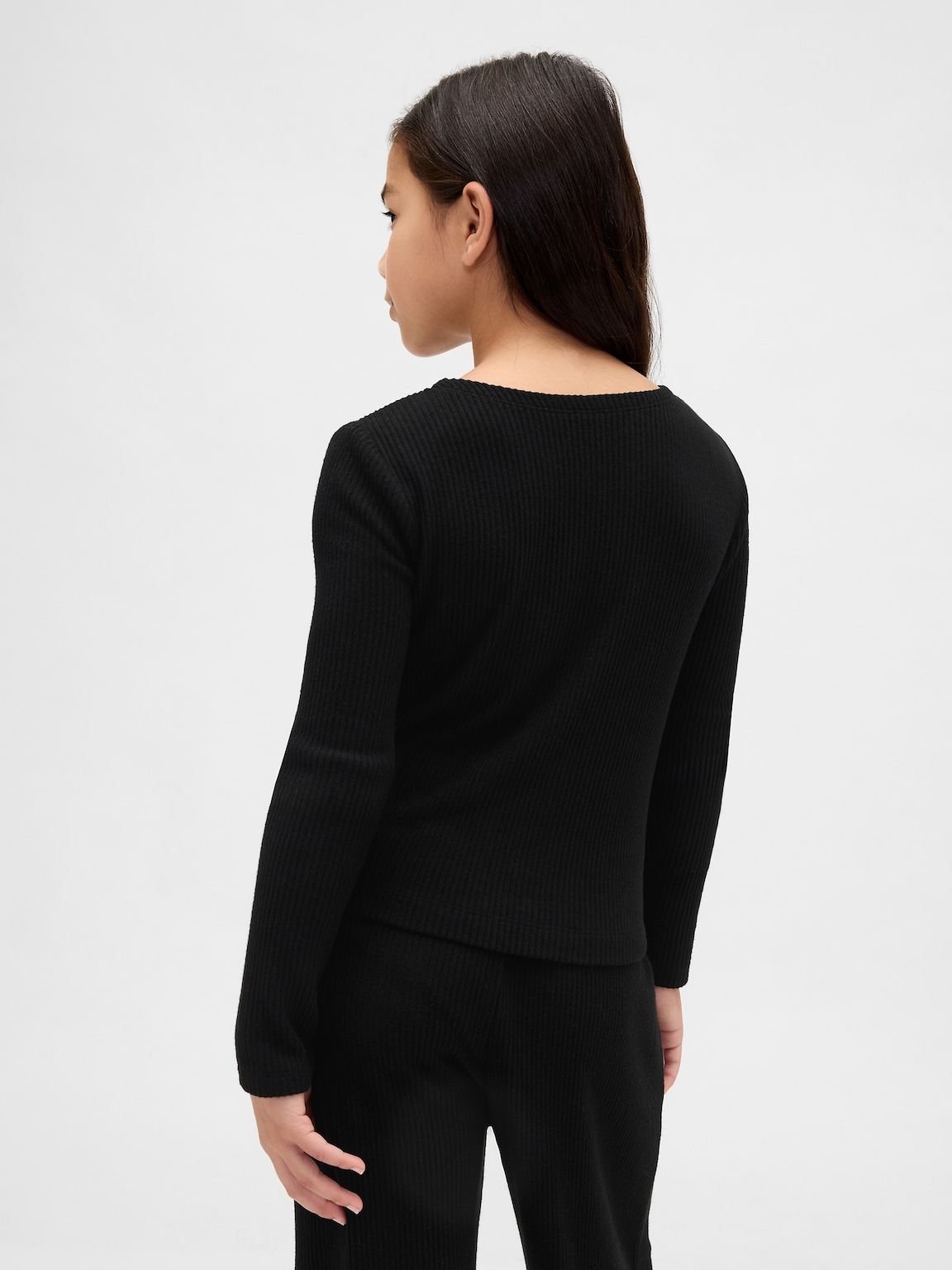 Kids Softspun Rib Ruched Top