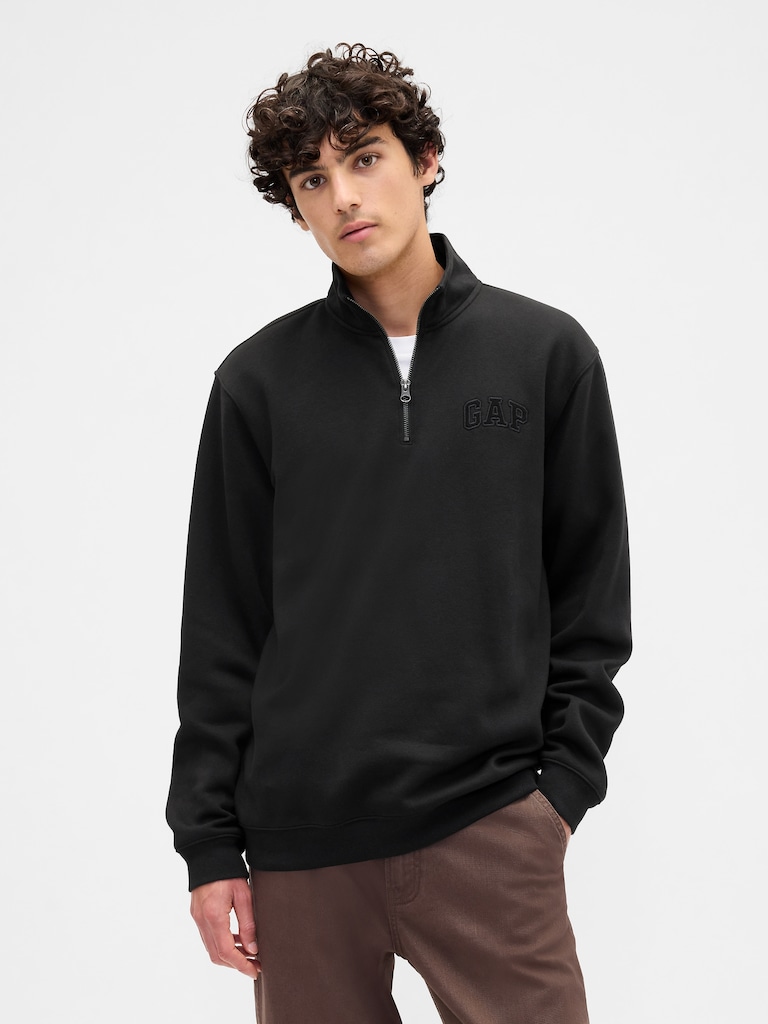 Relaxed Gap Logo Quarter-Zip Sweatshirt