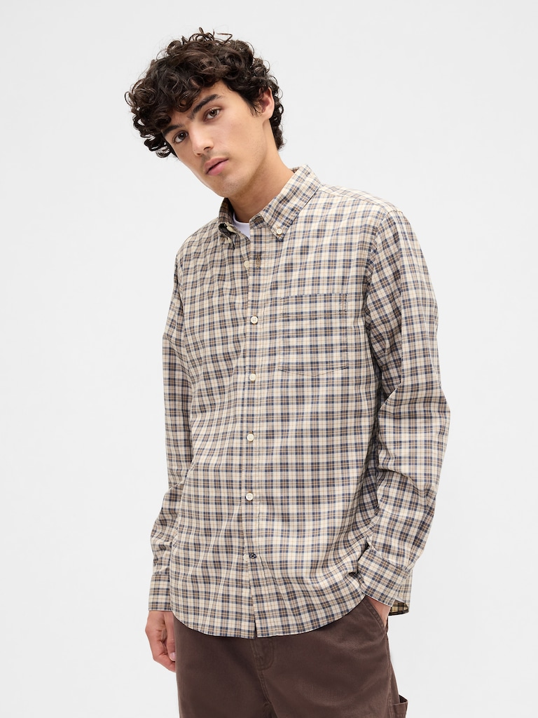 Stretch Poplin Shirt in Standard Fit