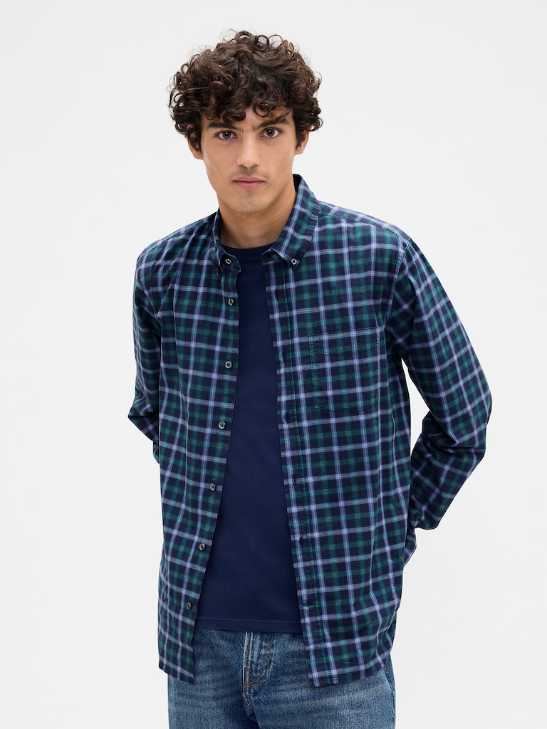 Stretch Poplin Shirt in Standard Fit