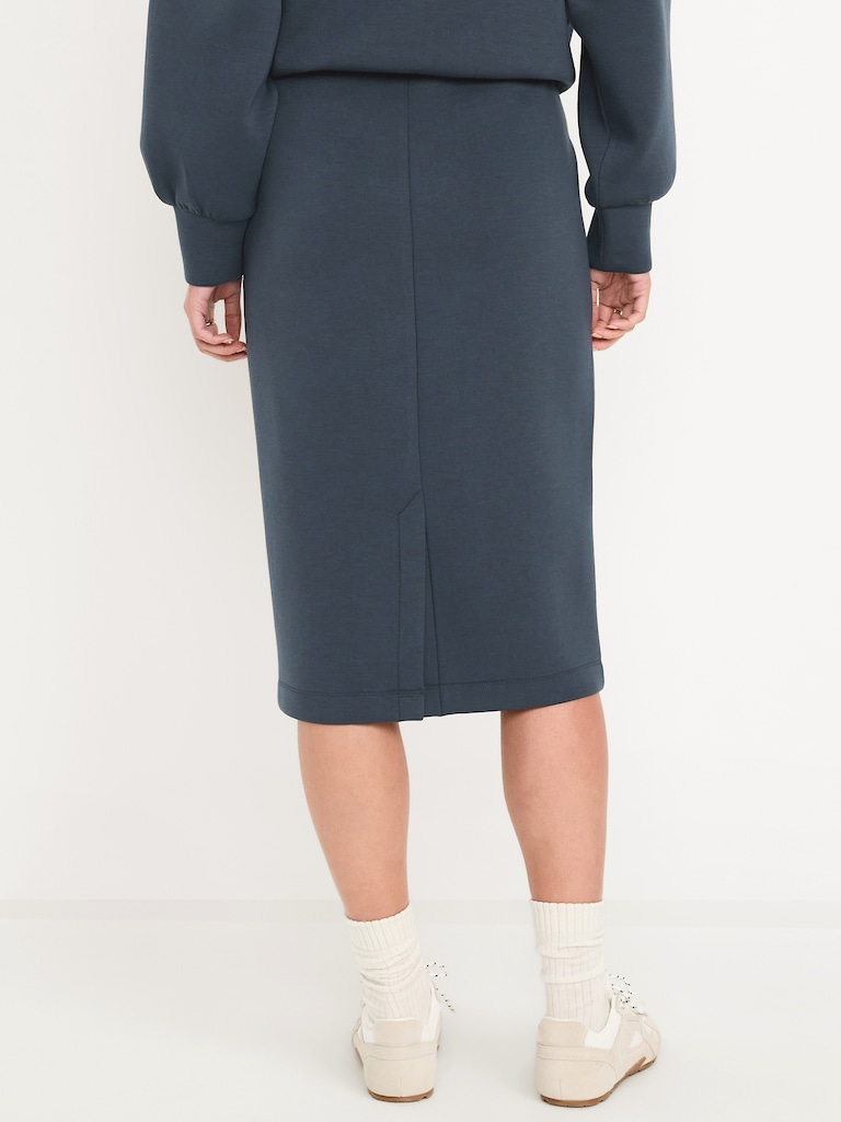 Extra High-Waisted Bounce Fleece Midi Skirt