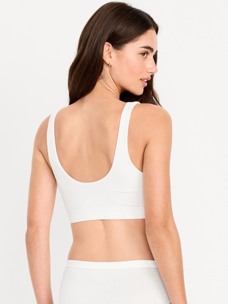Ruched Cotton Bralette