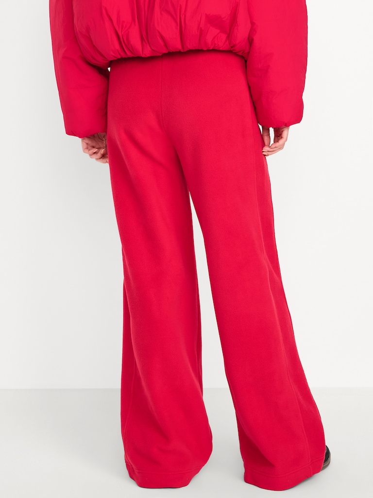 Extra High-Waisted Microfleece Wide-Leg Sweatpants