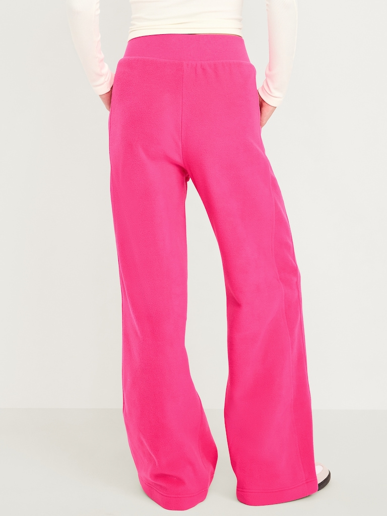 Extra High-Waisted Microfleece Wide-Leg Sweatpants