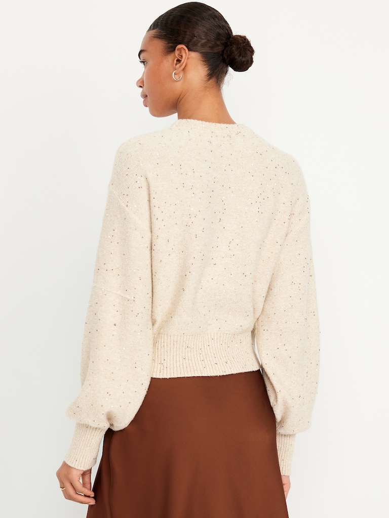 SoSoft Crew-Neck Sequin Sweater